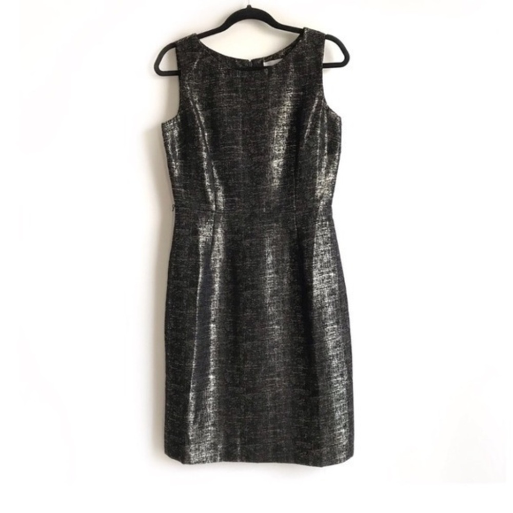 Spiegel Black Silver Knee Length Dress Size 8 NWT
